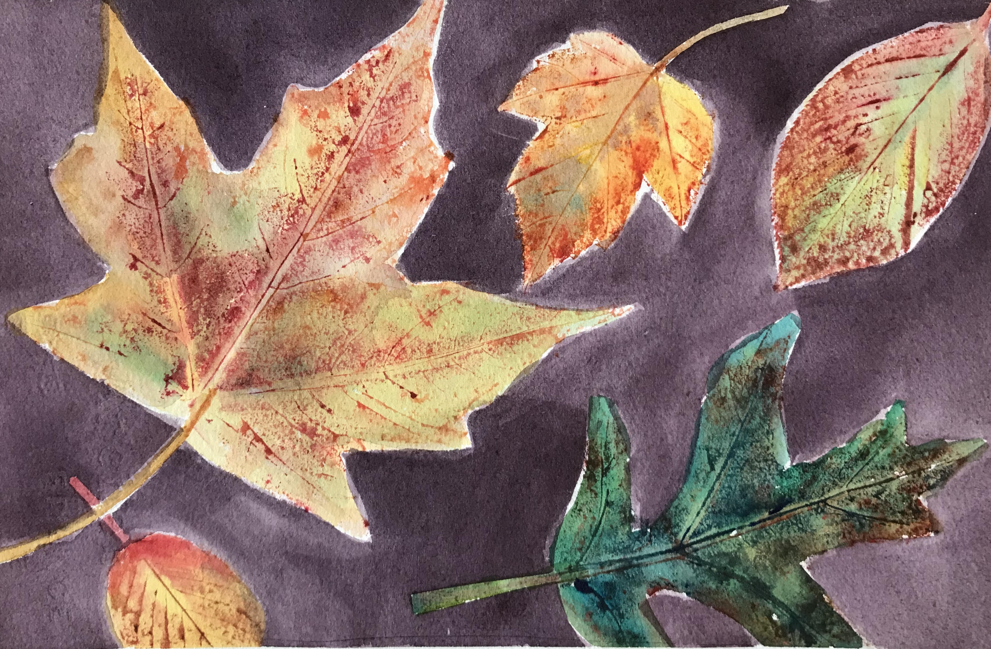 Watercolor Leaf Prints