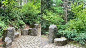 A variety of cut, low rocks suitable for resting on a stone surface.